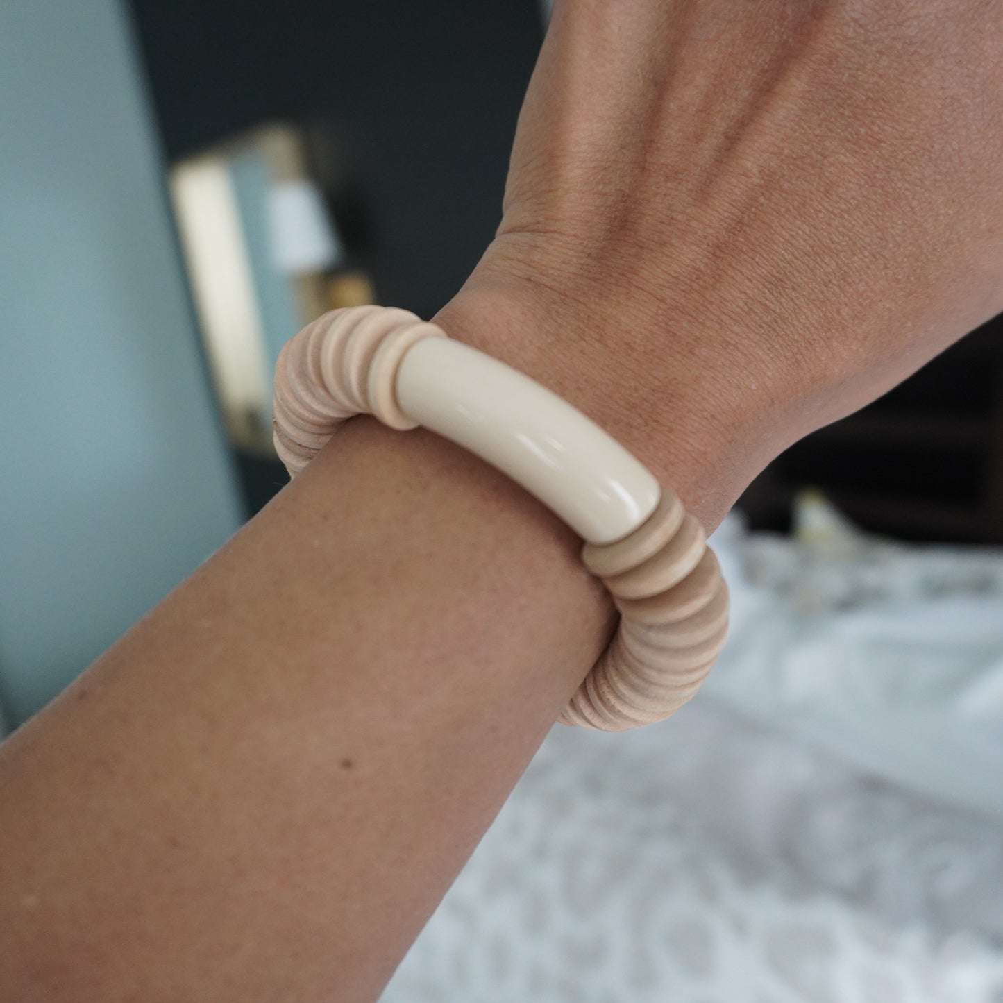 Sedona Natural Wood Statement Bracelet