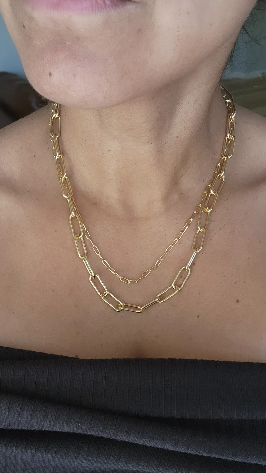 Maricela Gold Double Layered  Necklace