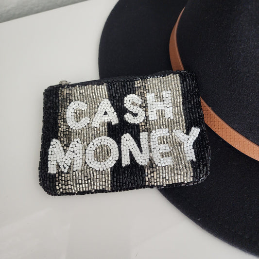 Cash Money Beaded Coin Purse